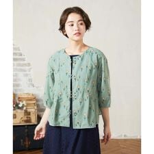 Escaleras de flores フラワー総刺繍ブラウス