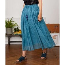 Azahar  コード刺繍入りコットンシルクスカート