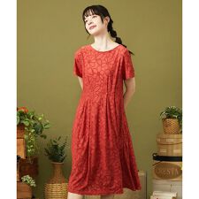 Camino de flores フラワージャカードワンピース