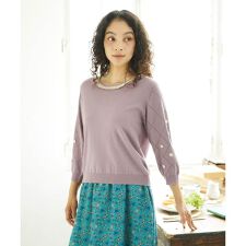 Encaje フラワーレースニットプルオーバー