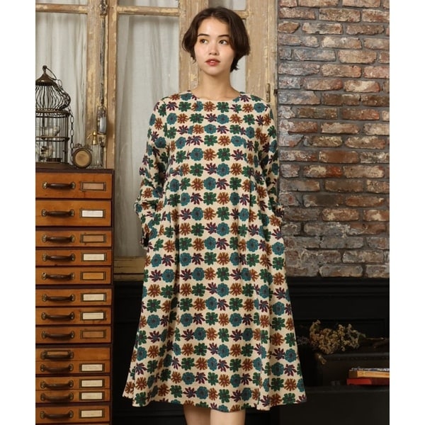Calle Imperial フラワープリントワンピース | ホコモモラ(JOCOMOMOLA