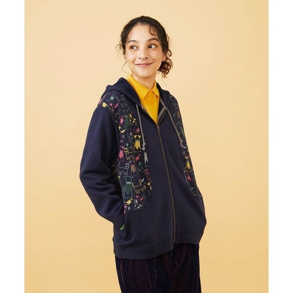 Animales Coloridos 裏起毛パーカー | ホコモモラ(JOCOMOMOLA