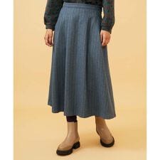 ホコモモラ(JOCOMOMOLA)のHuellas de aves へリンボーンタックフレアスカート