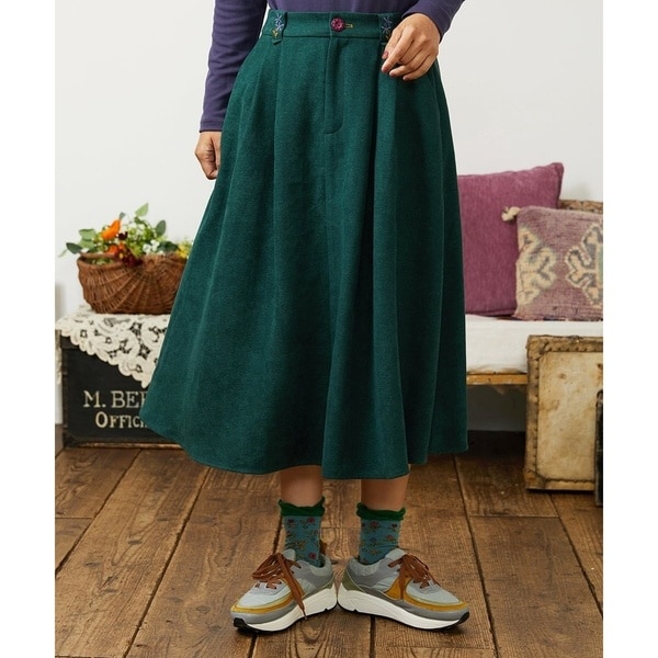 【NEW】ホコモモラ（JOCOMOMOLA）/Pradera ピーチ起毛タックスカート Pradera ピーチ起毛タックスカート | ホコモモラ(JOCOMOMOLA) | マルイ