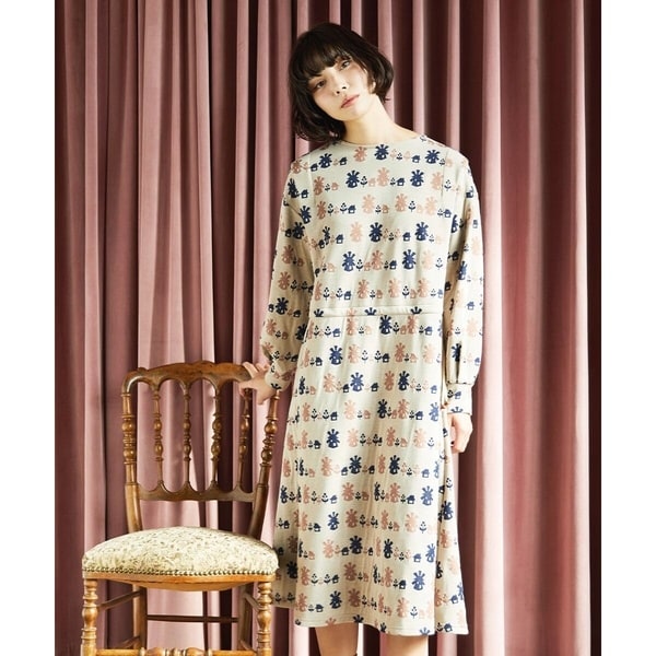 ホコモモラ Jocomomola Calle インド刺繍ワンピース （ブルーグリーン