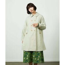 裏地プリントロング丈 スプリングコート