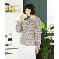 Hidalgo 幾何調プリントブラウス