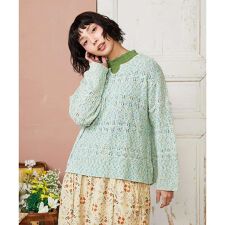 カラーネップニットプルオーバー