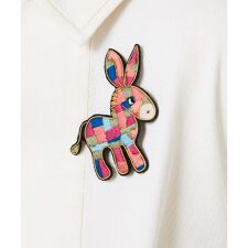 ロバ インド刺繍ブローチ