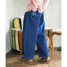 デニムカーブシルエットパンツ