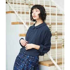 RIO 襟付き楊柳ブラウス