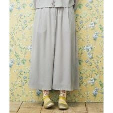 RIO ベルト付き楊柳ワイドパンツ