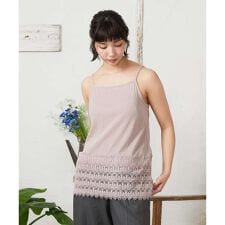 天竺レースキャミソール