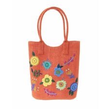 フラワービーズ刺繍トートバッグ