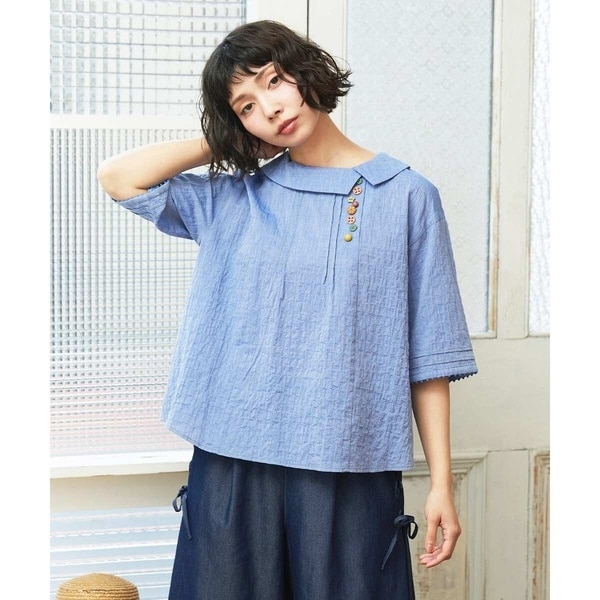 シャーリングシャンブレーブラウス | ホコモモラ(JOCOMOMOLA) | マルイ