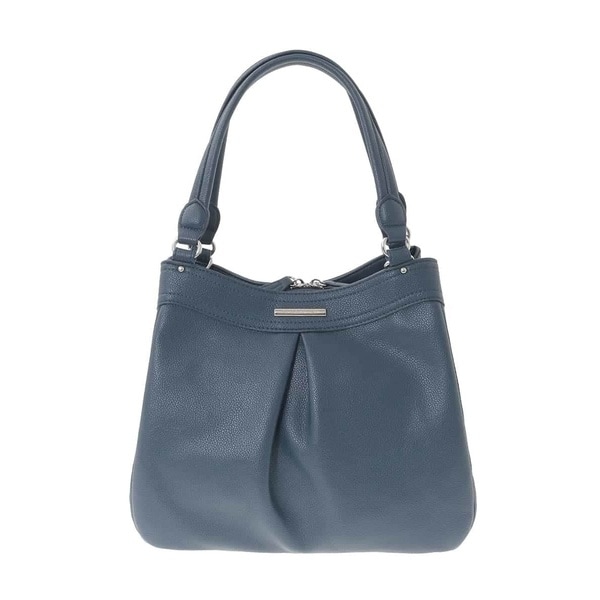 [2WAY]合成皮革タックデザインバッグ