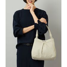 [2WAY]合成皮革タックデザインバッグ