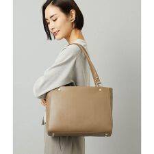 [2WAY/A4収納可]メタルポイント牛革トートバッグ