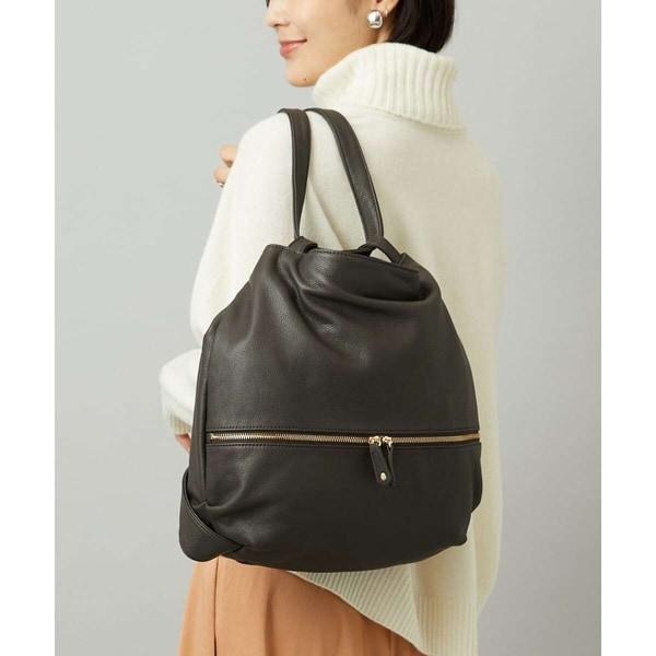 [2WAY/A4収納可]カウレザー変形トートバッグ