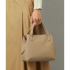 [2WAY]牛革コンパクトトートバッグ