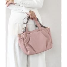 [撥水/2WAY]タックデザイントートバッグ