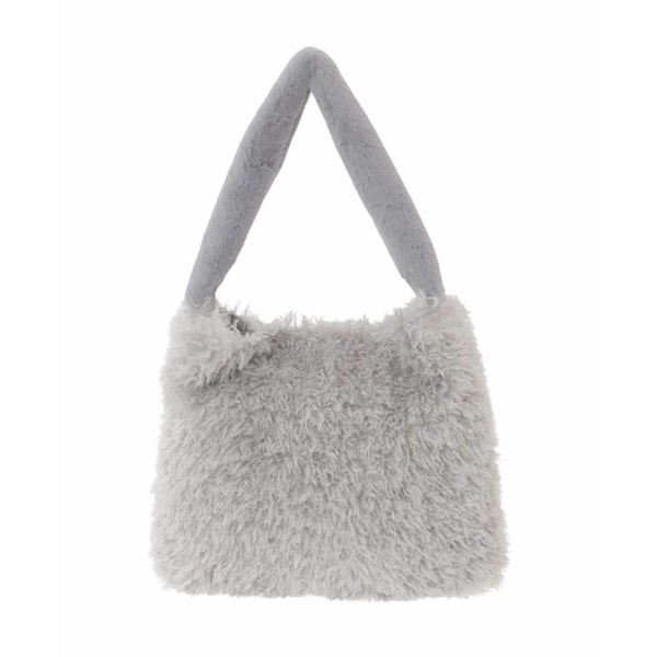 [2WAY]ファーショルダースクエアデザインバッグ