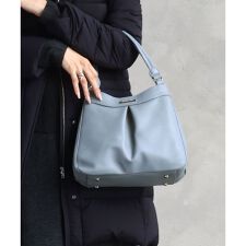 [2WAY]合成皮革タックデザインバッグ