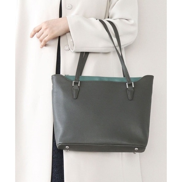 2WAY/インナーバッグ付き]ベルトアクセントスクエアトートバッグ | MK