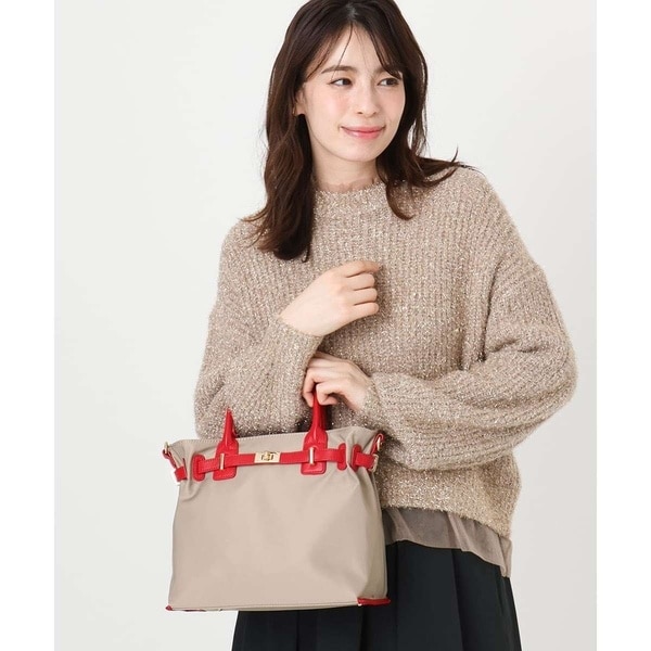 【NEW】MK ミッシェルクラン バッグ（MK MICHEL  BAG）/[2WAY/撥水加工]異素材ベルトデザインスクエアバッグ 2WAY/撥水加工]異素材ベルトデザインスクエアバッグ | MK ミッシェル