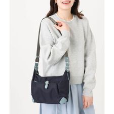 撥水/軽量]レザーポイントナイロンショルダーバッグ | MK ミッシェル 