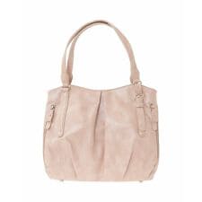 [2WAY]合成皮革タックデザイントートバッグ