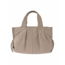 [2WAY]サイドポイント牛革デザインハンドバッグ