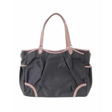 [2WAY/撥水/A4収納可]レザージョイントタックデザイントートバッグ