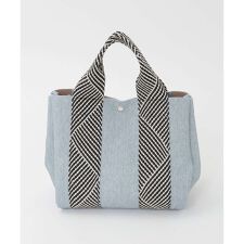 [2WAY/インバッグ付き]ヘリンボーンハンドルミニトートバッグ