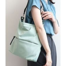 [2WAY]アクセントハンドルナイロンバッグ