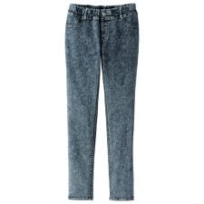 【股上深め】なめらかストレッチ美脚デニムレギンスパンツ