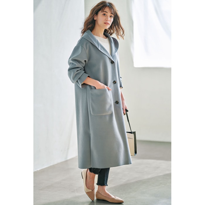 オーラリー　ロングフードコート AURALEE ,BATTING LONG COAT . | andPheb Staff Blog