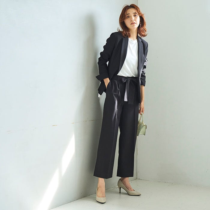 2点セット】〈ワイドパンツ〉スゴく伸びる全方向ストレッチ！洗えて