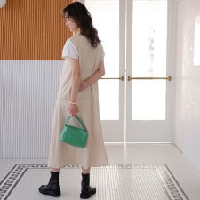 フレアー切替ジャンパースカート