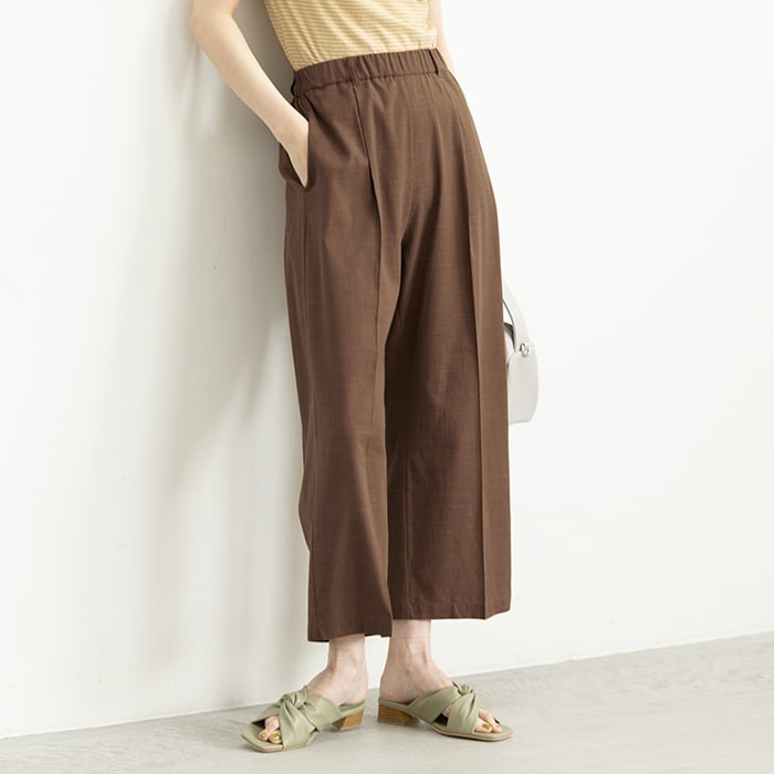 417u*ハトラ hatra コットン リネン 巻き ワイド パンツ. 人気を誇る 417u*ハトラ hatra コットン リネン 巻き ワイド