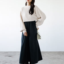 ニットボレロ＆ドッキングワンピースセット