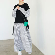 ニットベストドッキングワンピース