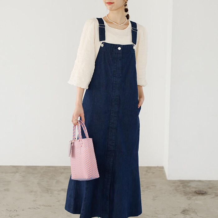 ジーラ バイ リュリュ/デニムサロペットフレアーワンピース デニムサロペットフレアーワンピース | ジーラ バイ リュリュ(GeeRA