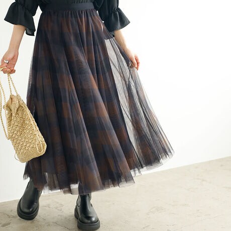 フレアーチュールロングスカート ジーラ バイ リュリュ Geera 4994 ファッション通販 マルイウェブチャネル