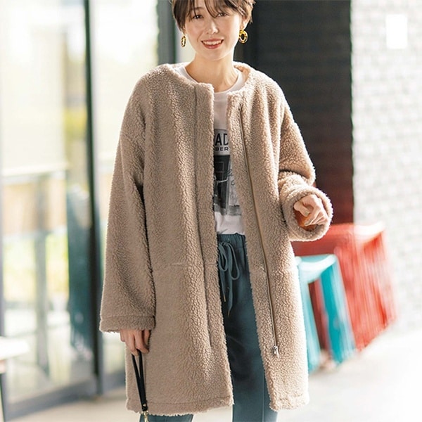 ノーカラーボアコート | ジーラ バイ リュリュ(GeeRA) | マルイウェブ