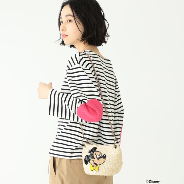 ウスとミニ Beams Boy 45th別注 Disneyアバカ かごバッグ 1urwm M クパール