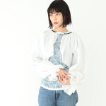 BEAMS BOY ／ コットン リネン ギャザー ボレロ ロング 