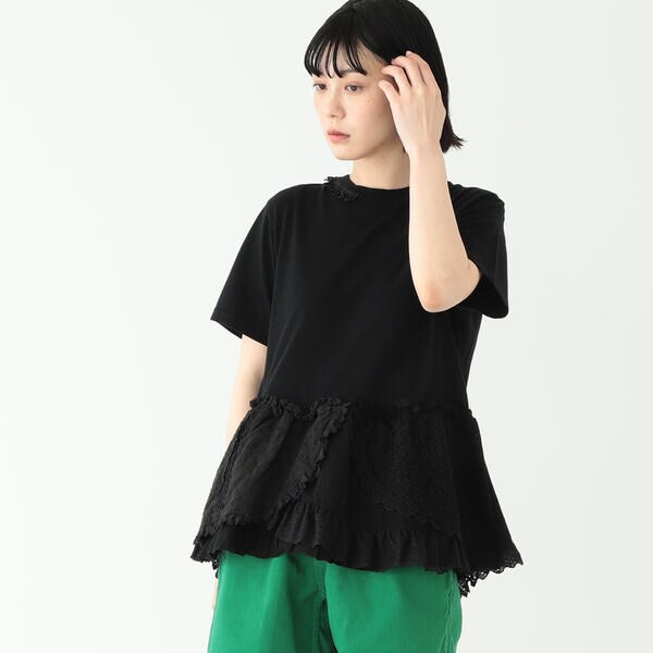 TORI-TO×BEAMS BOY レースティアード ショートスリーブ Tシャツ