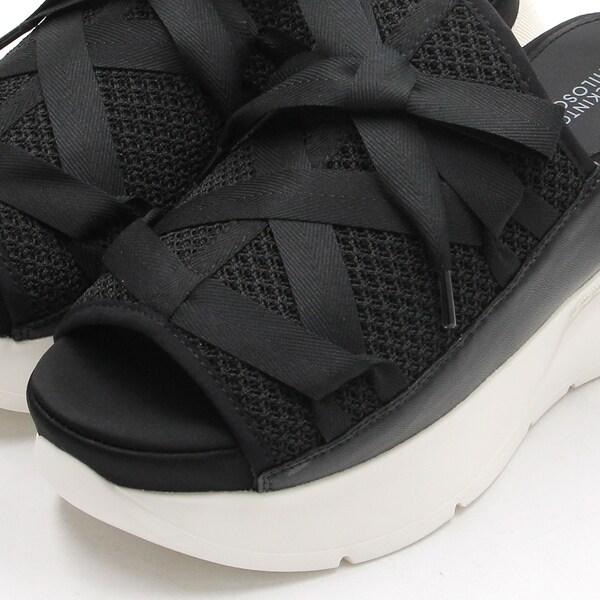 厚底リボンモチーフサンダル