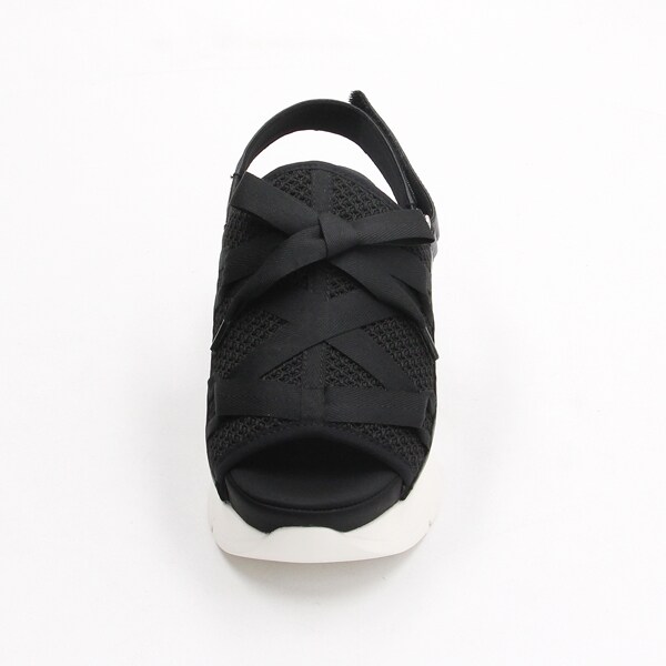 厚底リボンモチーフサンダル